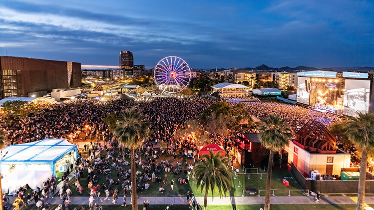 Margaret T. Hance Park during 2024 NCAA Men'a Final Four March Madness Music Festival. 